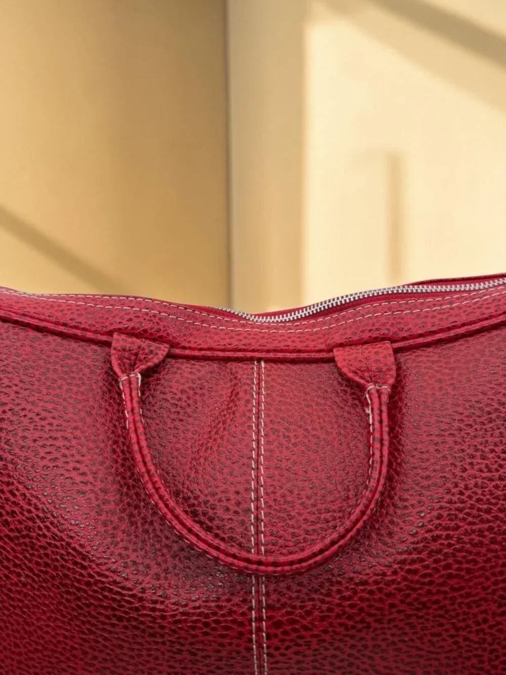 Latico‎ Red Leather Laptop Bag With Shoulder Strap